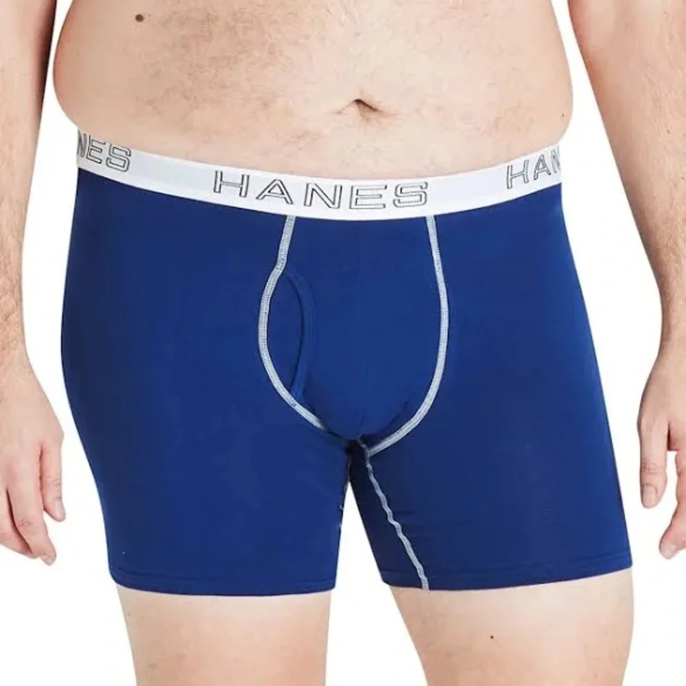 NWT 4PK Hanes Big Man Boxer Briefs 3XB